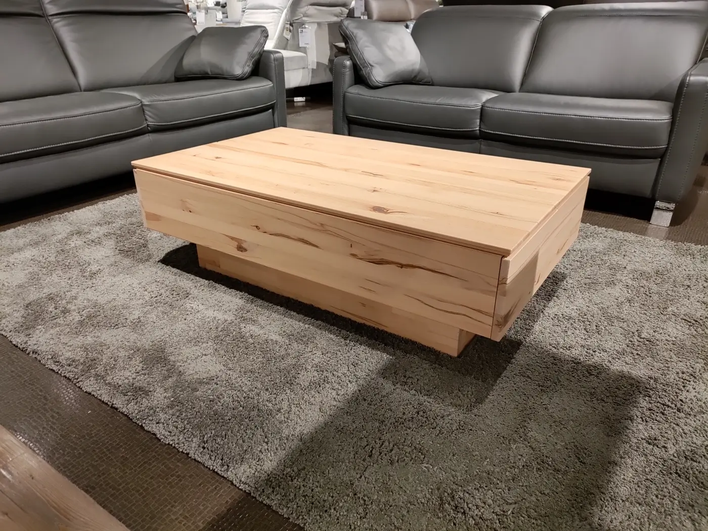 Loddenkemper Couchtisch mit zwei Schubladen Media Natur