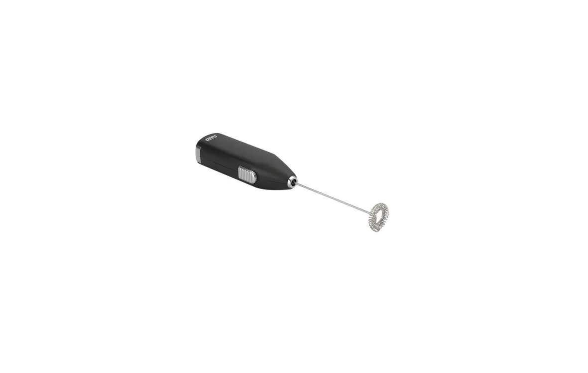 Gefu Milchaufschäumer Fino schwarz/silber mit Soft-Touch-Oberfläche