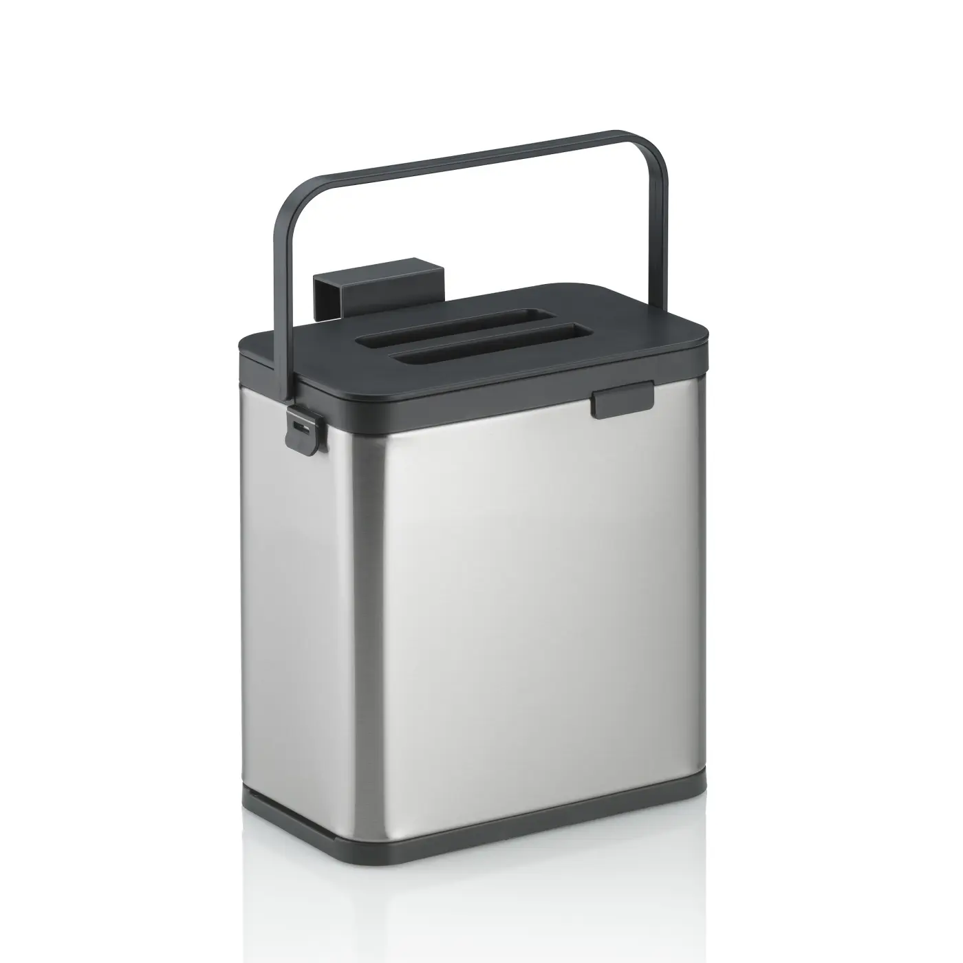Kela Bio Abfalleimer Plata dunkelgrau / silber matt 2,1 l