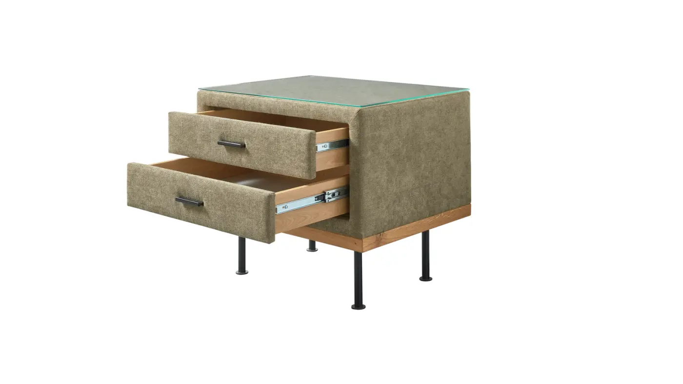 Interliving Nachtkommode Serie 1415 olivgrün