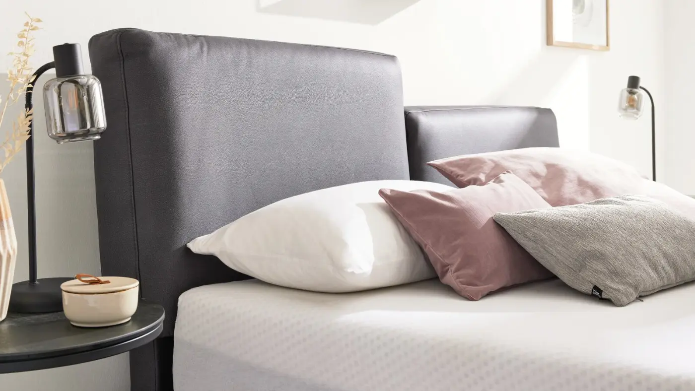 Interliving  Boxspringbett mit Topper Serie 1416 dunkelgrau LF 180 x 200 cm