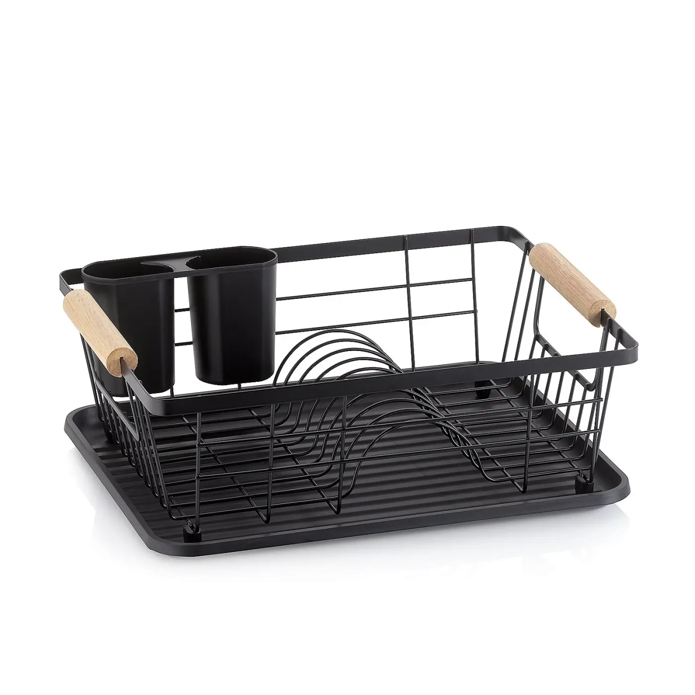 Kela Geschirrabtropfkorb Rica Metall schwarz 35x28x13cm