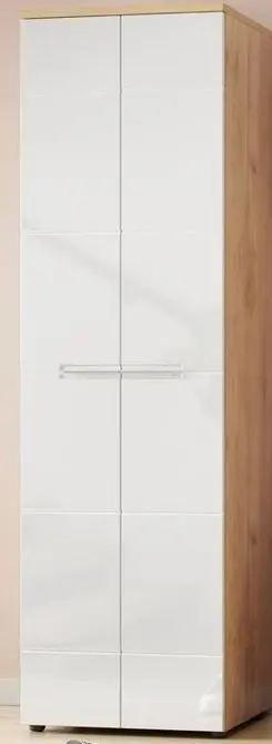 Germania  Garderobenschrank Aledo Weiß / Navarra-Eiche-Nb.