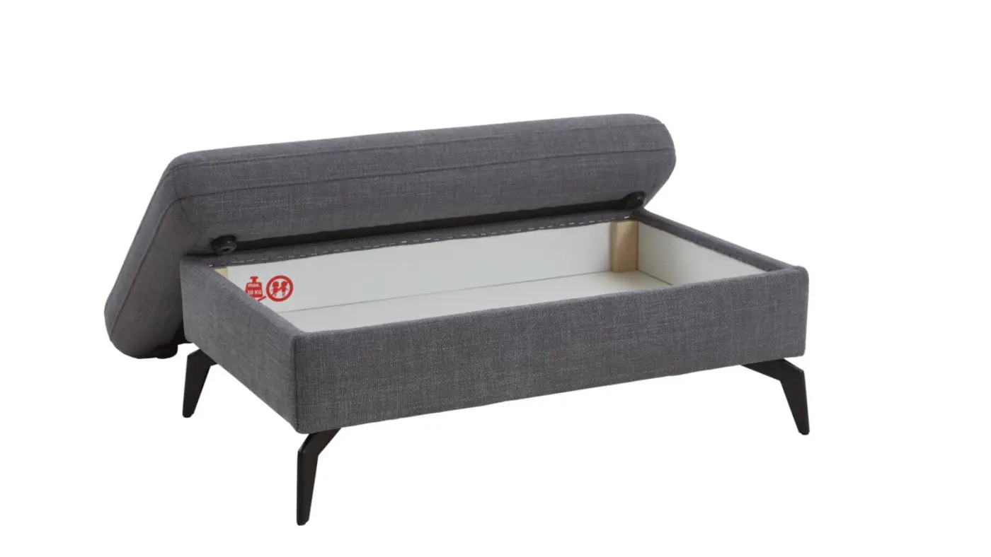 Sit & More Hocker mit Stauraum Morris grau ca. 103 x 47 x 69 cm