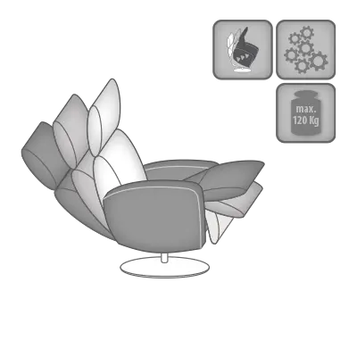 Interliving  Relaxsessel Serie 4545 motorisch Leder anthrazit