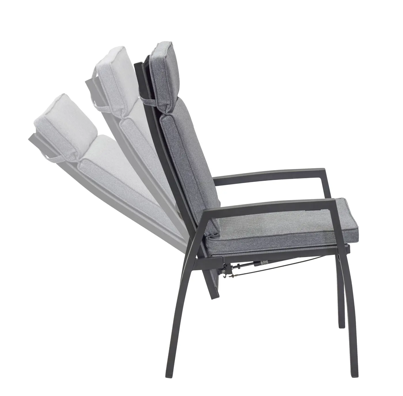 LC Garden Hochlehner Serie Sondrino hellgrau/anthrazit ca. 58 x 110 x 72 cm LC Garden Hochlehner Serie Sondrino hellgrau/anthrazit ca. 58 x 110 x 72 cm