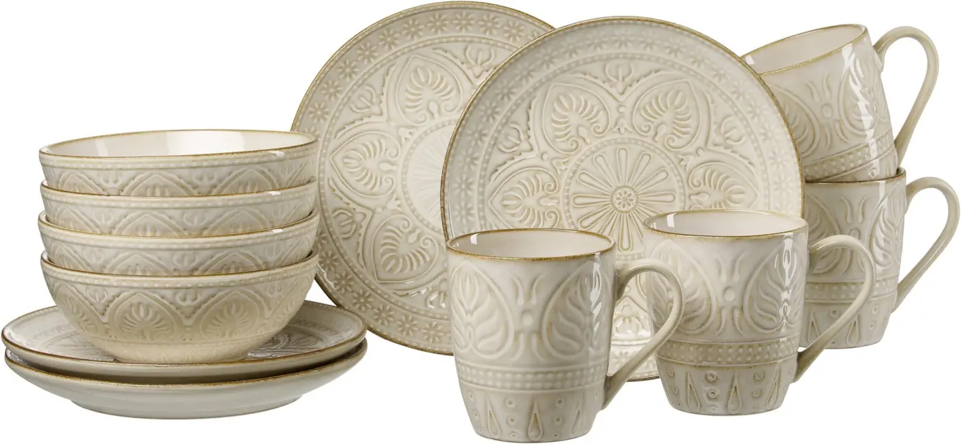 Ritzenhoff & Breker Frühstücksset 12-tlg. OMARA Beige H / B / T ca. 19,6 x 25,1 x 35,7 cm