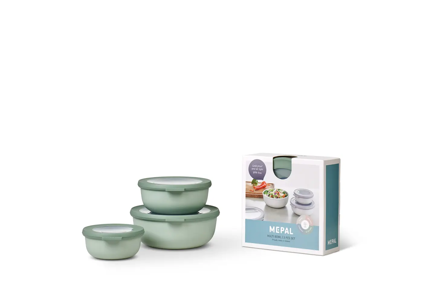Mepal Multischüssel-Set 3-tlg. 350/750/1250 ml Cirqula