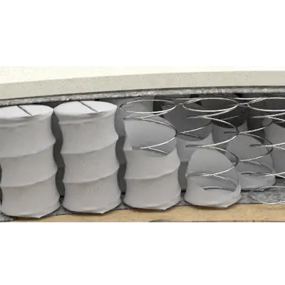 Interliving Boxspringbett Serie 1420 mit Topper natur LF 180 x 200 cm 