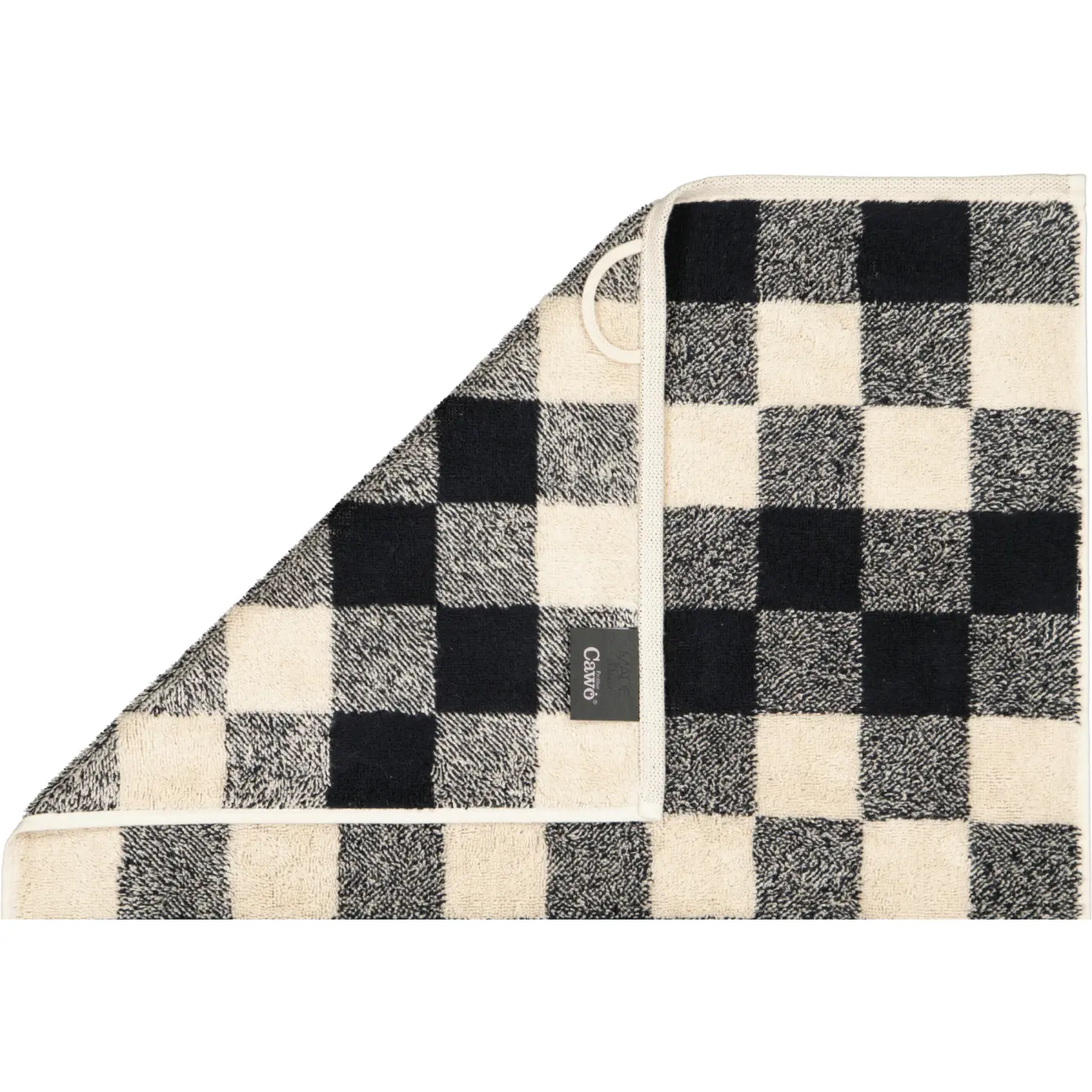 Cawö Handtuch Natural natur-schwarz 50/100 cm