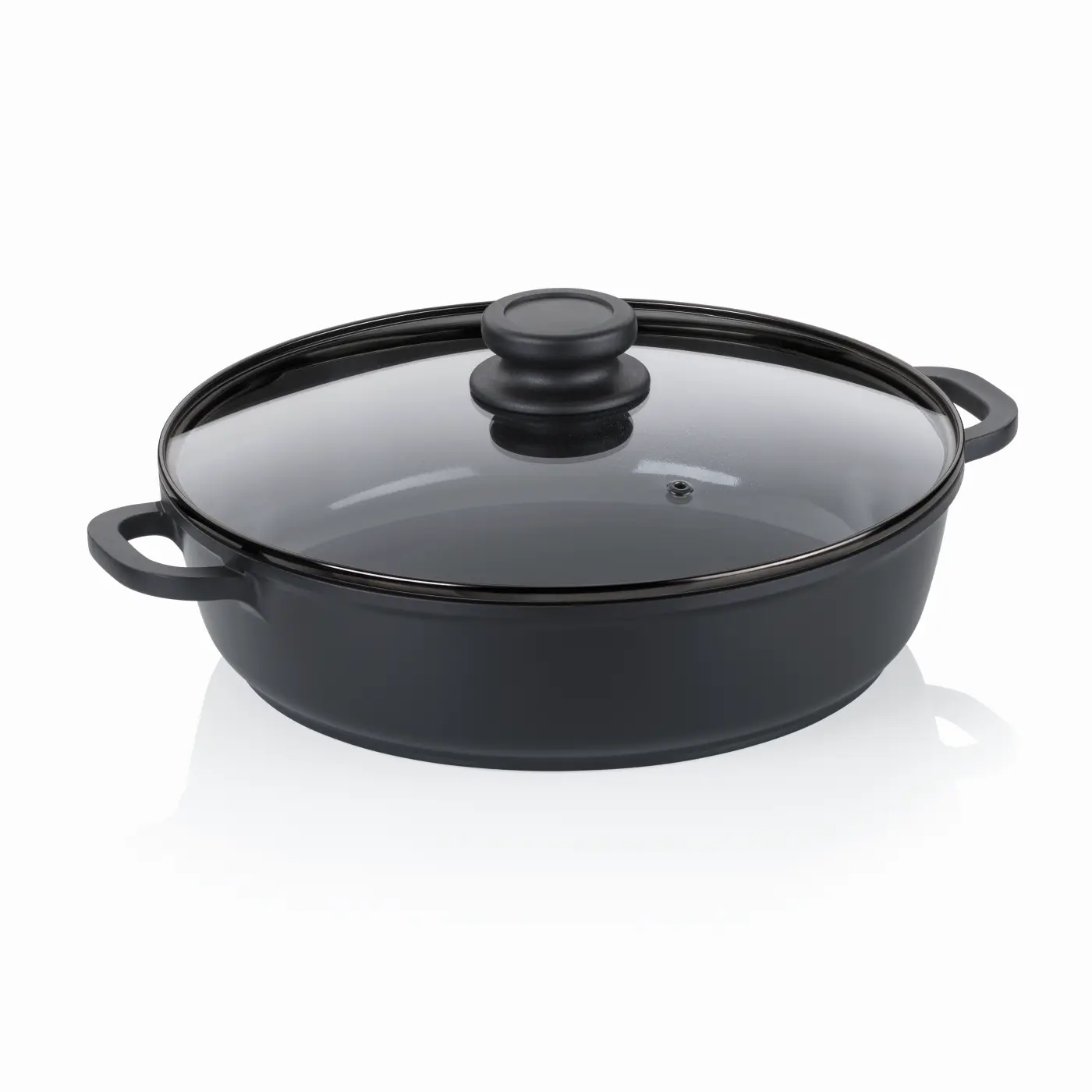 Kela Schmorpfanne Atura Aluguss schwarz 7cm 28cmØ 2,3l