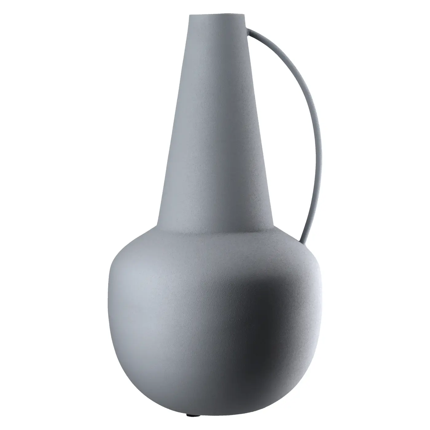 Gilde Vase rund hellblau 27,5 cm Metall