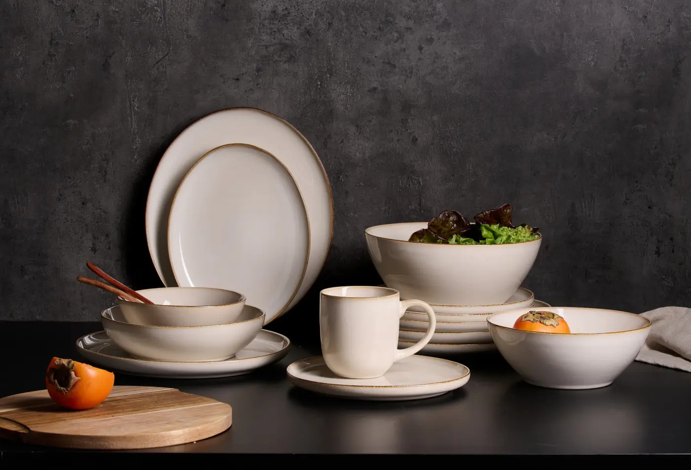 Ritzenhoff & Breker Platte Olivia  beige 25 x 19 cm