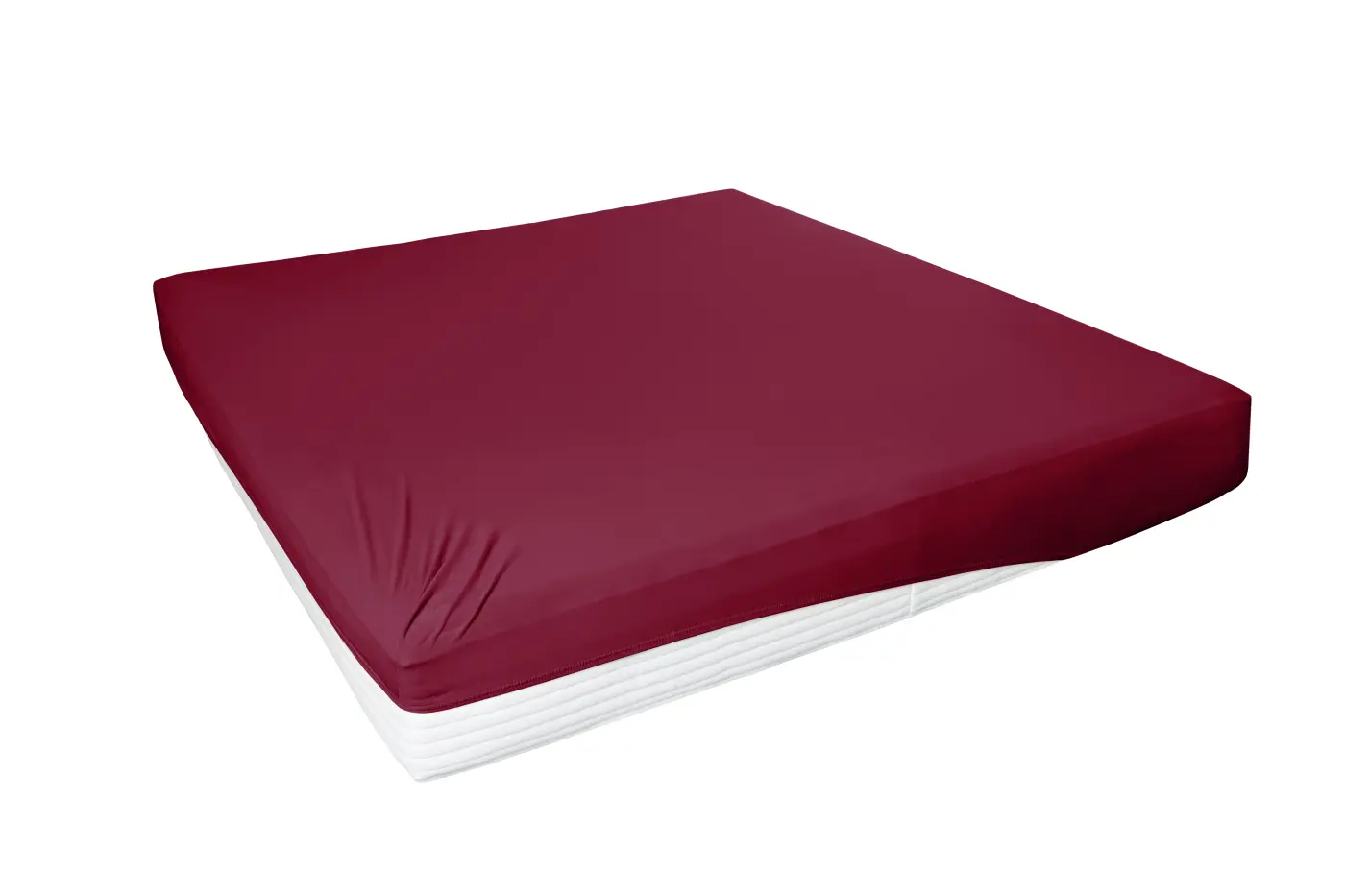 So!Wonderful Spannbetttuch 190 x 200 cm bordeaux