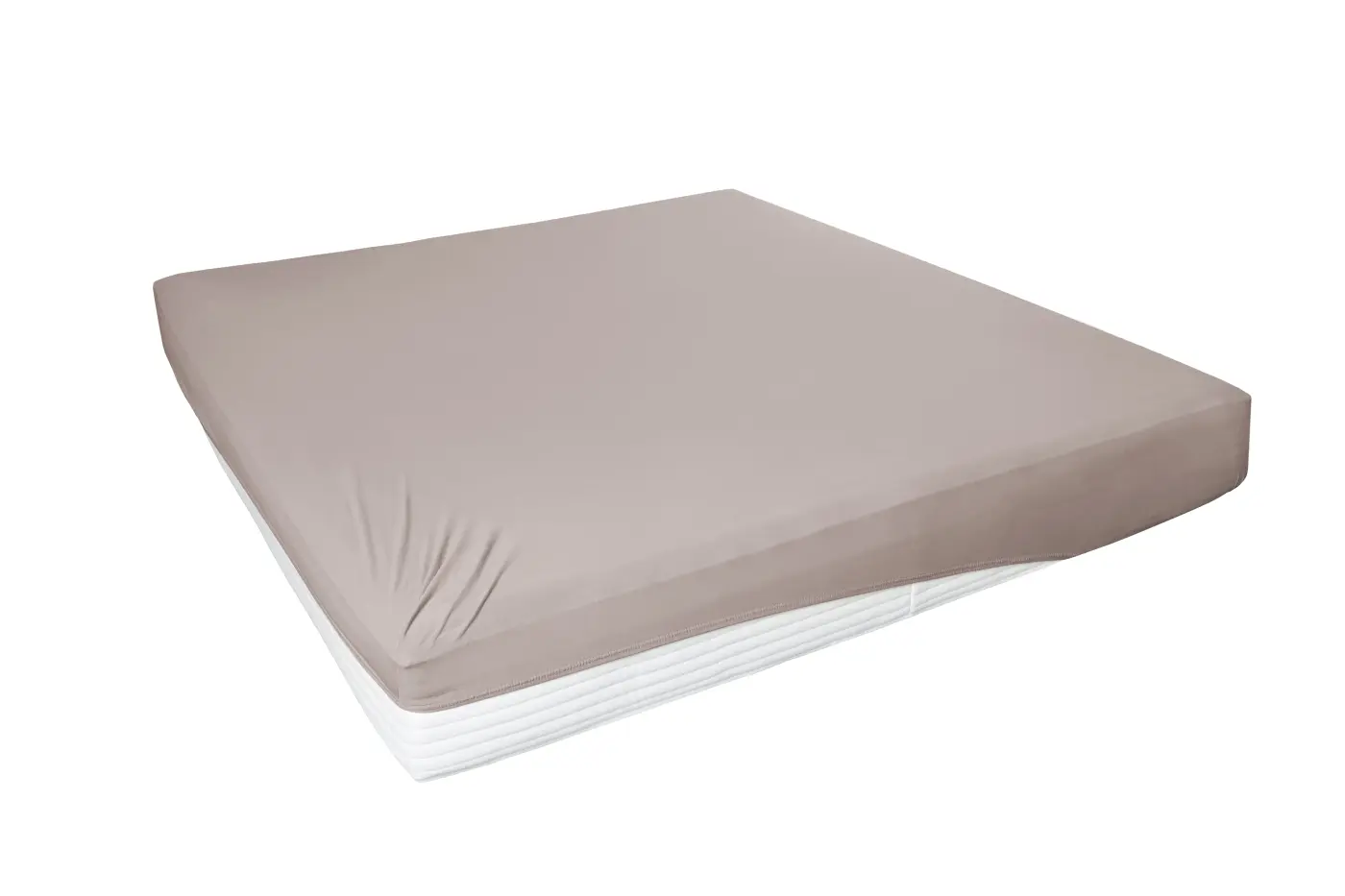 So!Wonderful Boxspring Spannbetttuch, 150 x 200 cm Baumwolle, Elasthan kiesel