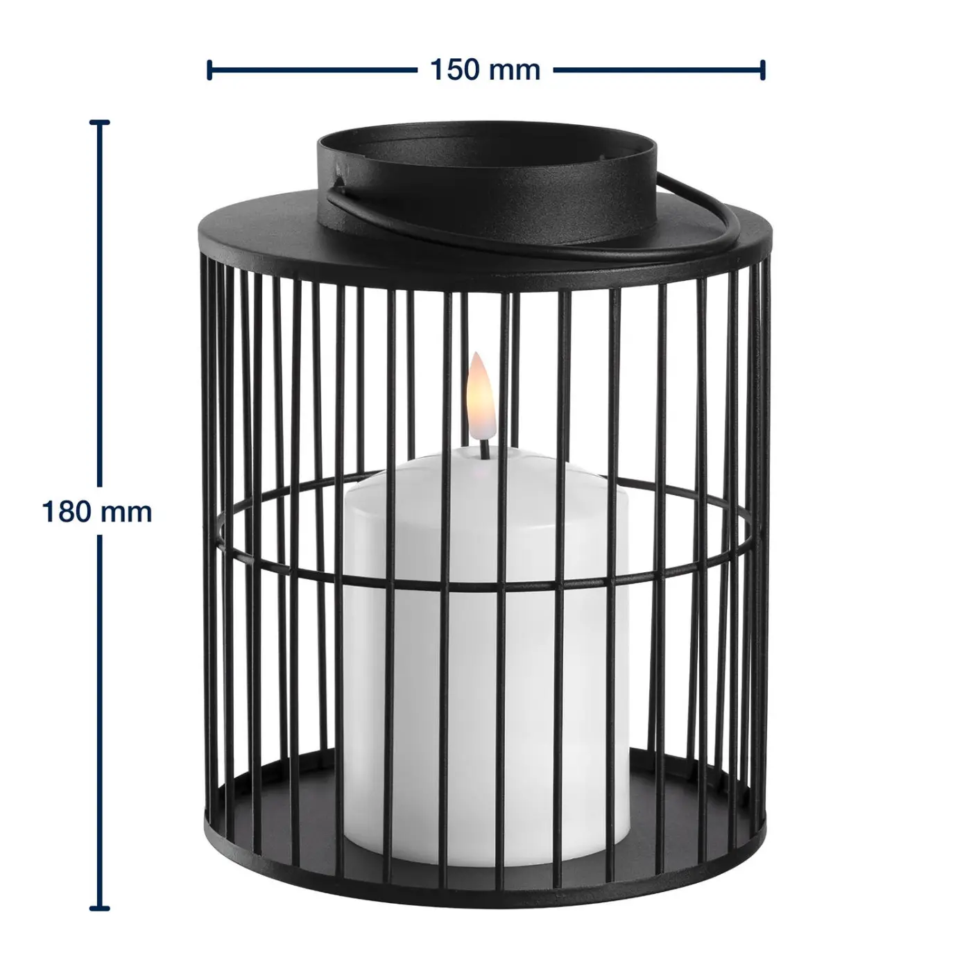 Leonardo LED-Lampe SILENZIO schwarz 19 cm