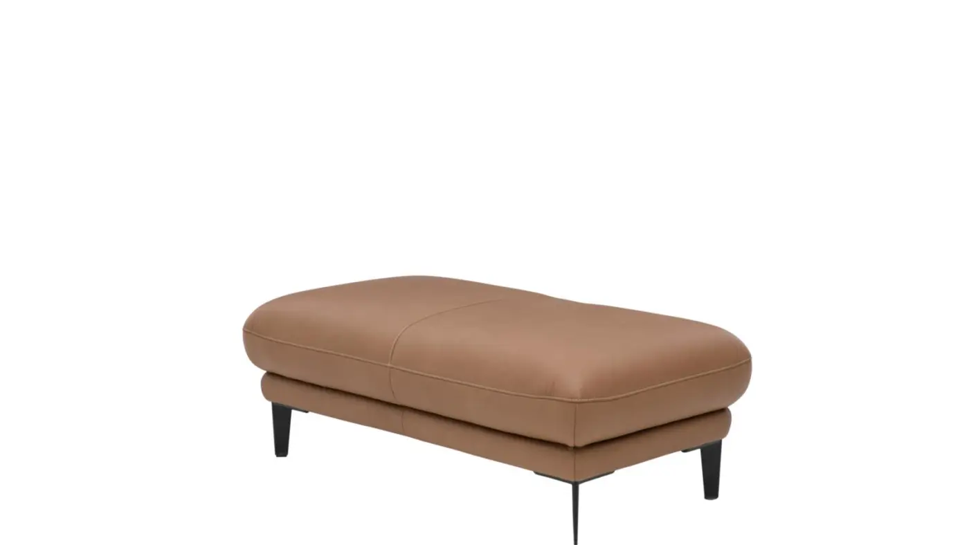 Interliving Hockerbank Serie 4461 Leder hellbraun ca. 120 x 65 cm