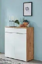Germania  Kommode Telde Navarra Eiche Nb./Weiß B/H: 90 x 103 cm
