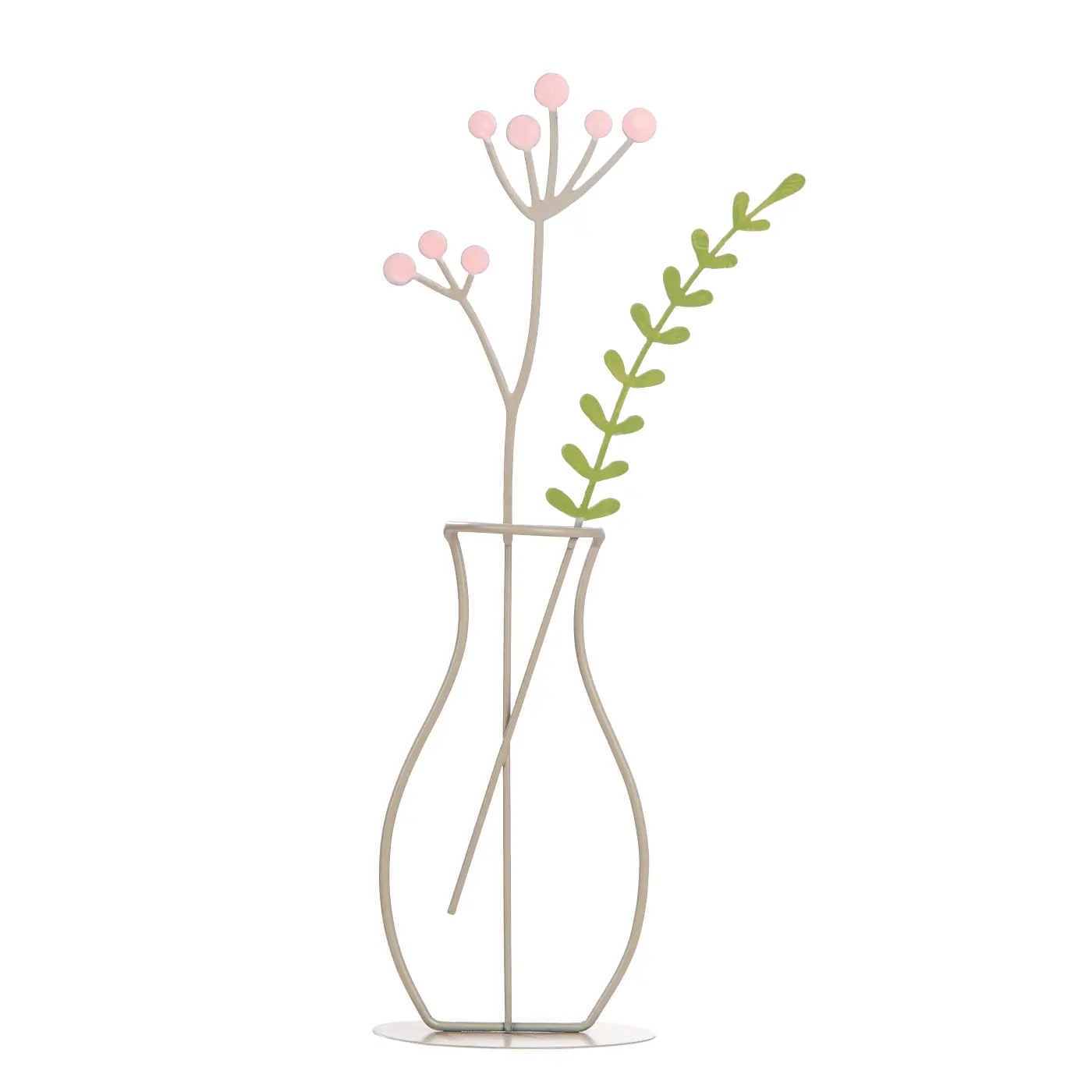 Gilde Standrelief Blume grau 27 cm Metall