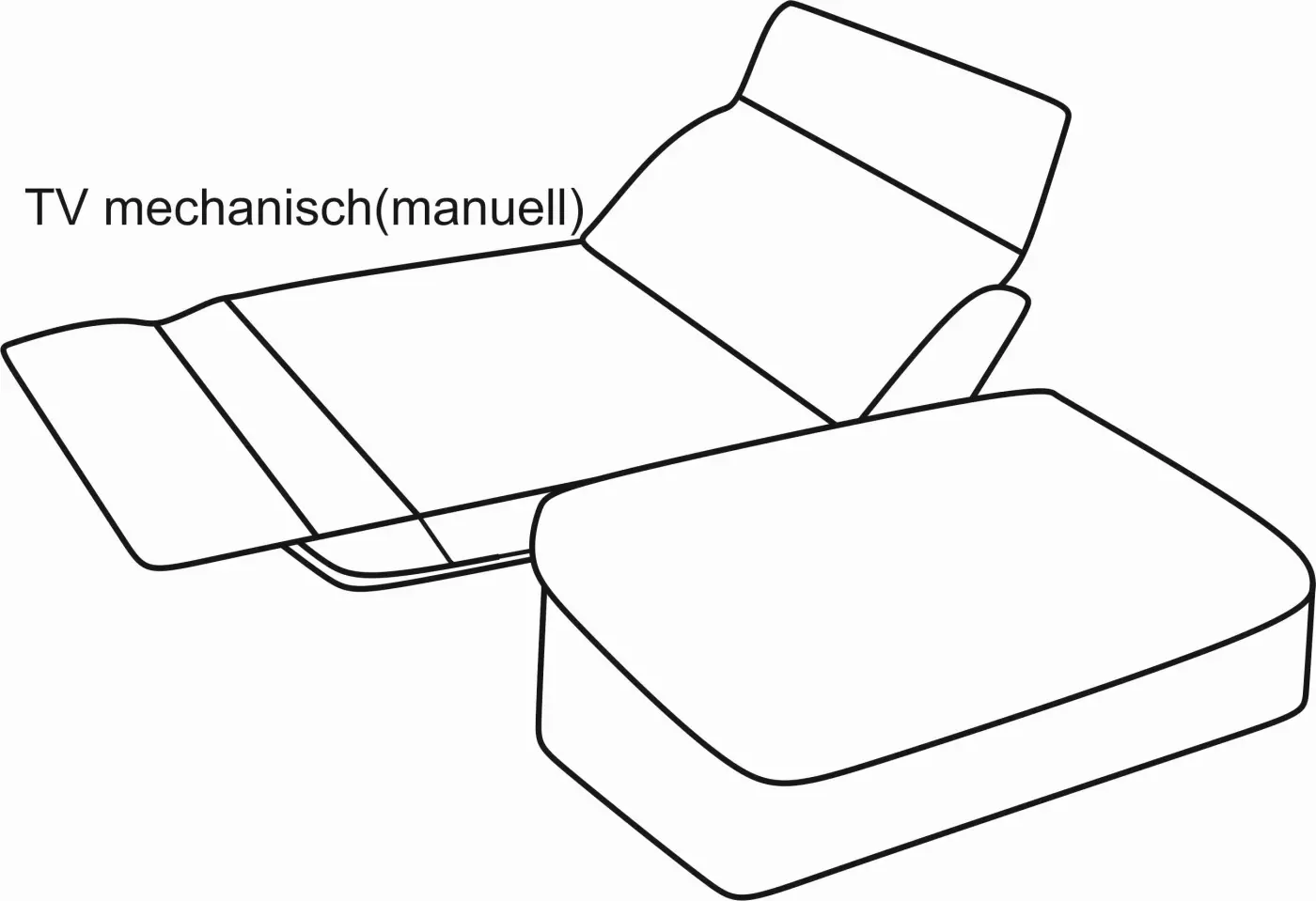 Polsteria Fernsehsessel Timeless 2.0 Comfort RelaXX  manuell Evita smoke