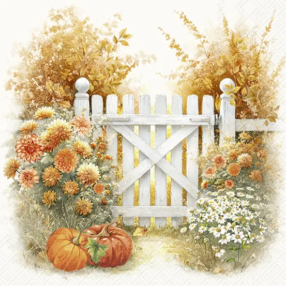 Ihr Lunch-Servietten AUTUMN GARDEN cream 33X33 cm