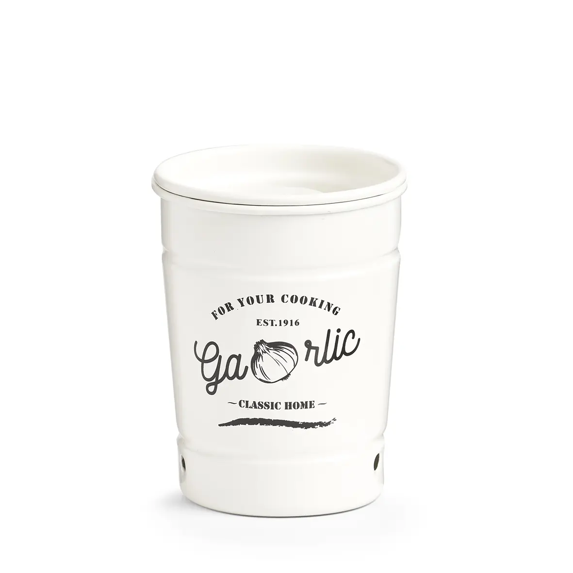 Zeller Vorratsdose Knoblauch Metall weiß