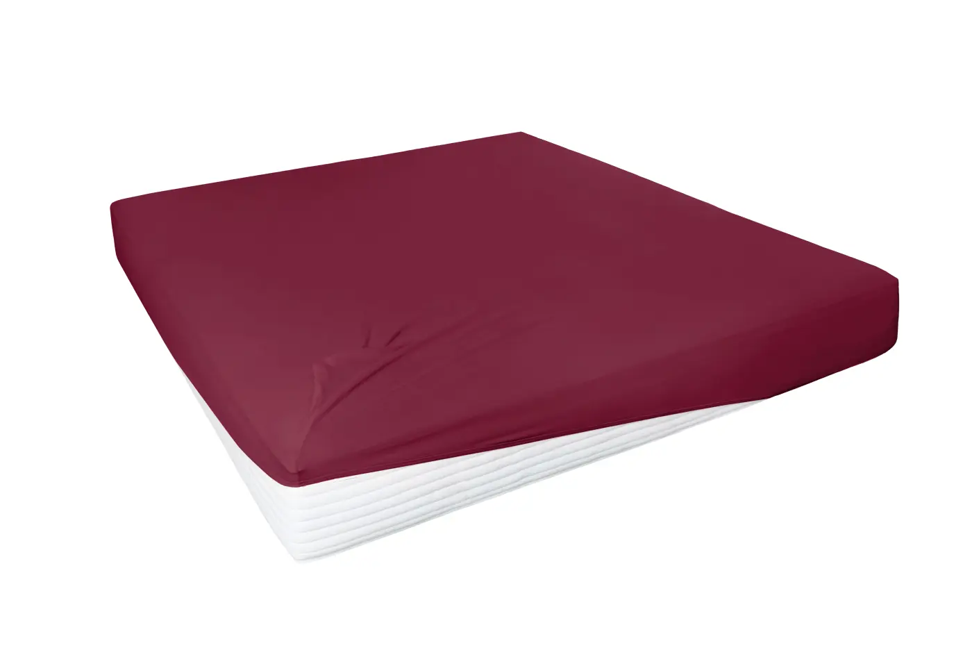 Hahn Elastan-Feinjersey-Spannbetttuch unifarben Bordeaux 100x200cm