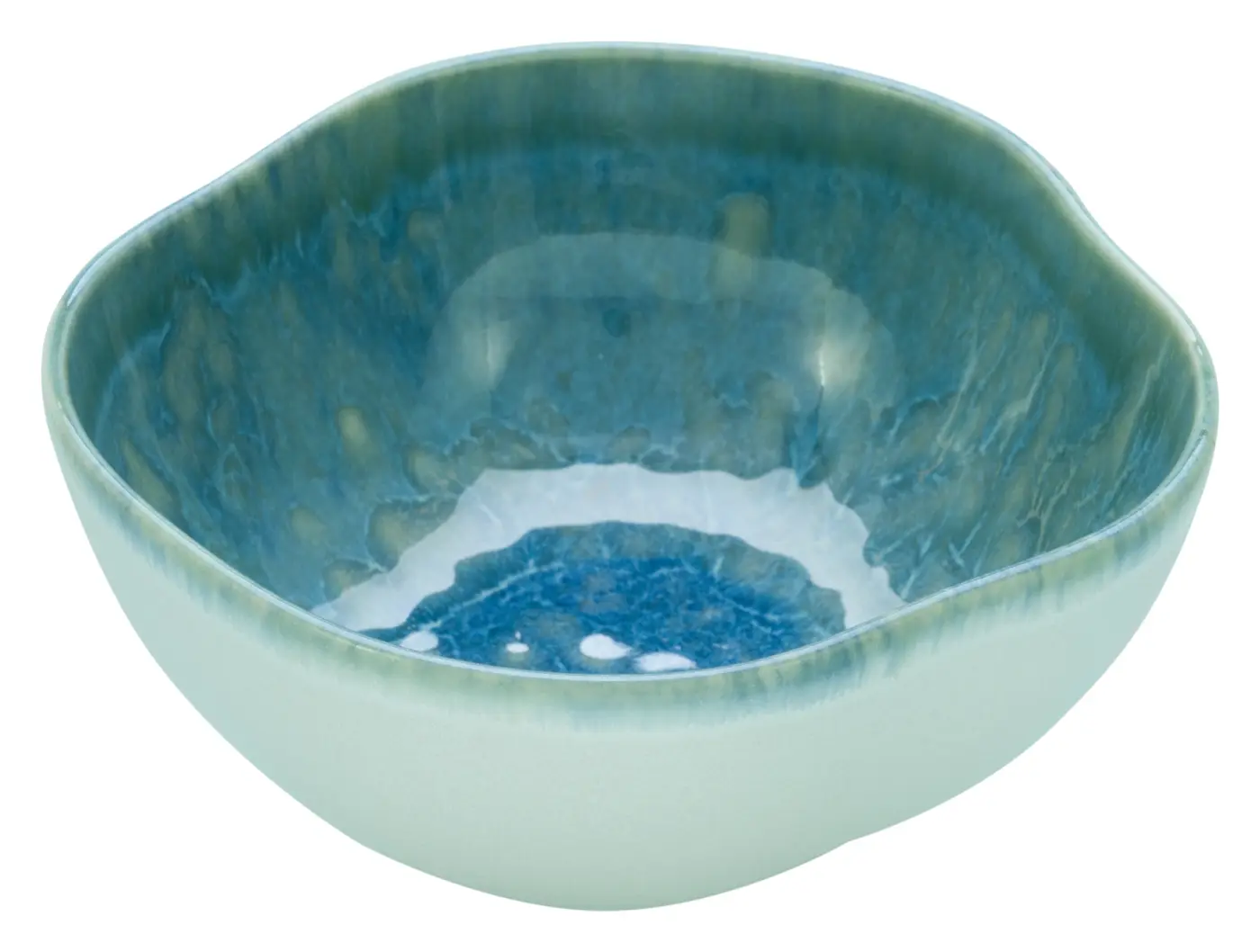 CreaTable Mehrzweckschale Yuki Grün-blau glänzend 500 ml 16 cm
