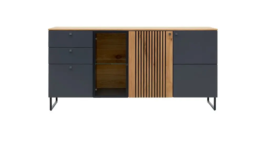 Interliving Sideboard Serie 5605 quarzgrau/Charaktereiche ca. 183 x 87 x 42cm Interliving Sideboard Serie 5605 quarzgrau/Charaktereiche ca. 183 x 87 x 42cm