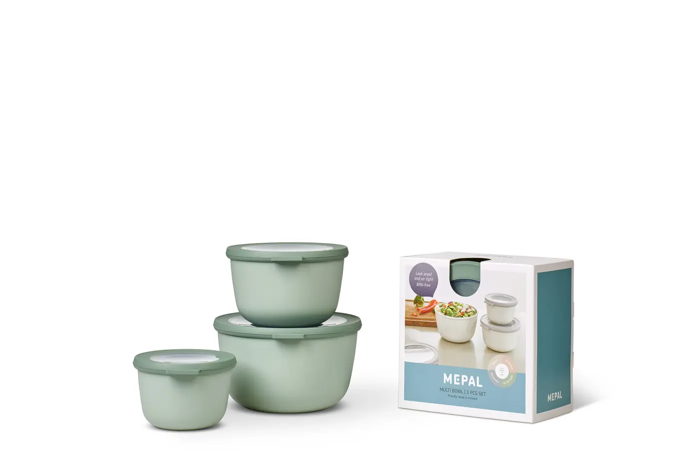 Mepal Multischüssel-Set 3-tlg. 500/1000/2000 ml rund Cirqula