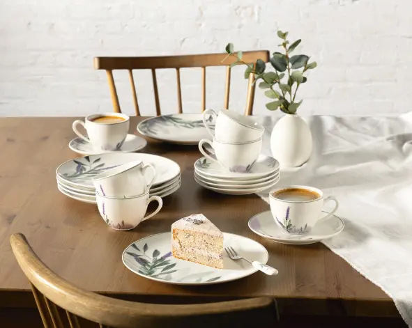 Seltmann Weiden  Kaffeeservice 18 tlg Savona 65647 Provence creme/lavnedel