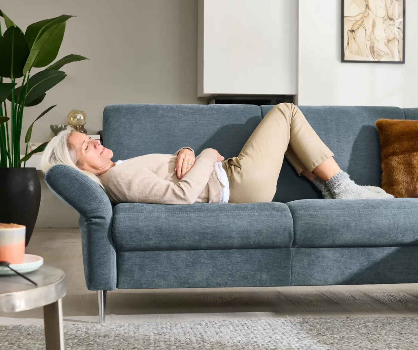 Polipol Polstergruppe Serie OS-PP1204 mit Funktion blau ca. 240 x 190 cm