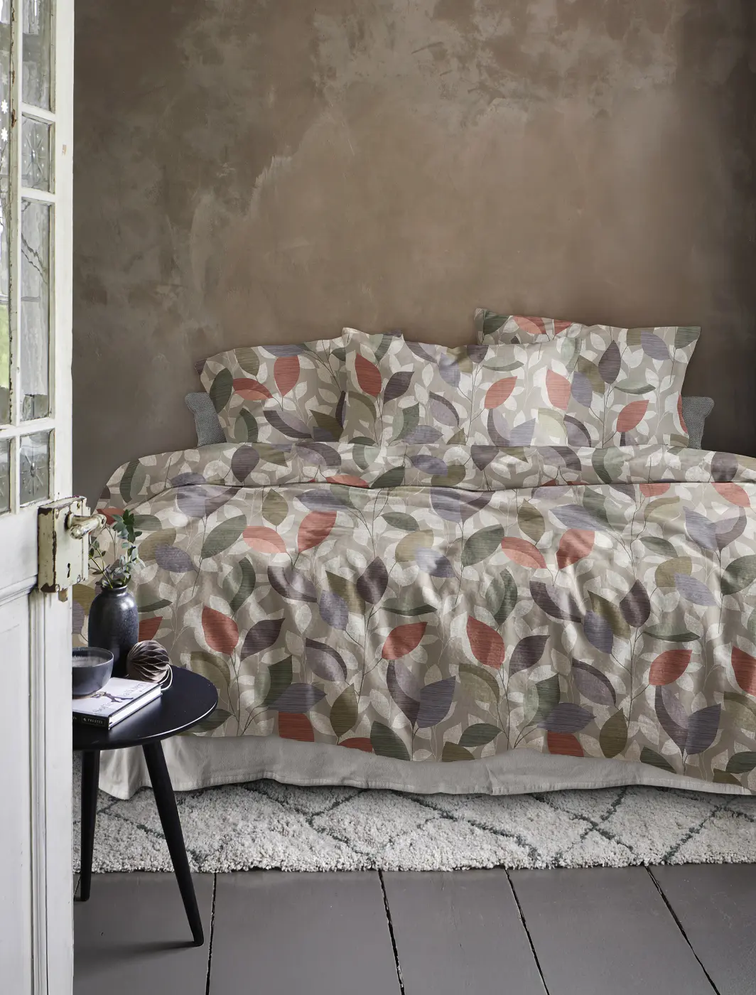 Irisette  Bettwäsche Meran 135x200/80x80 cm  Blätter mehrfarbig