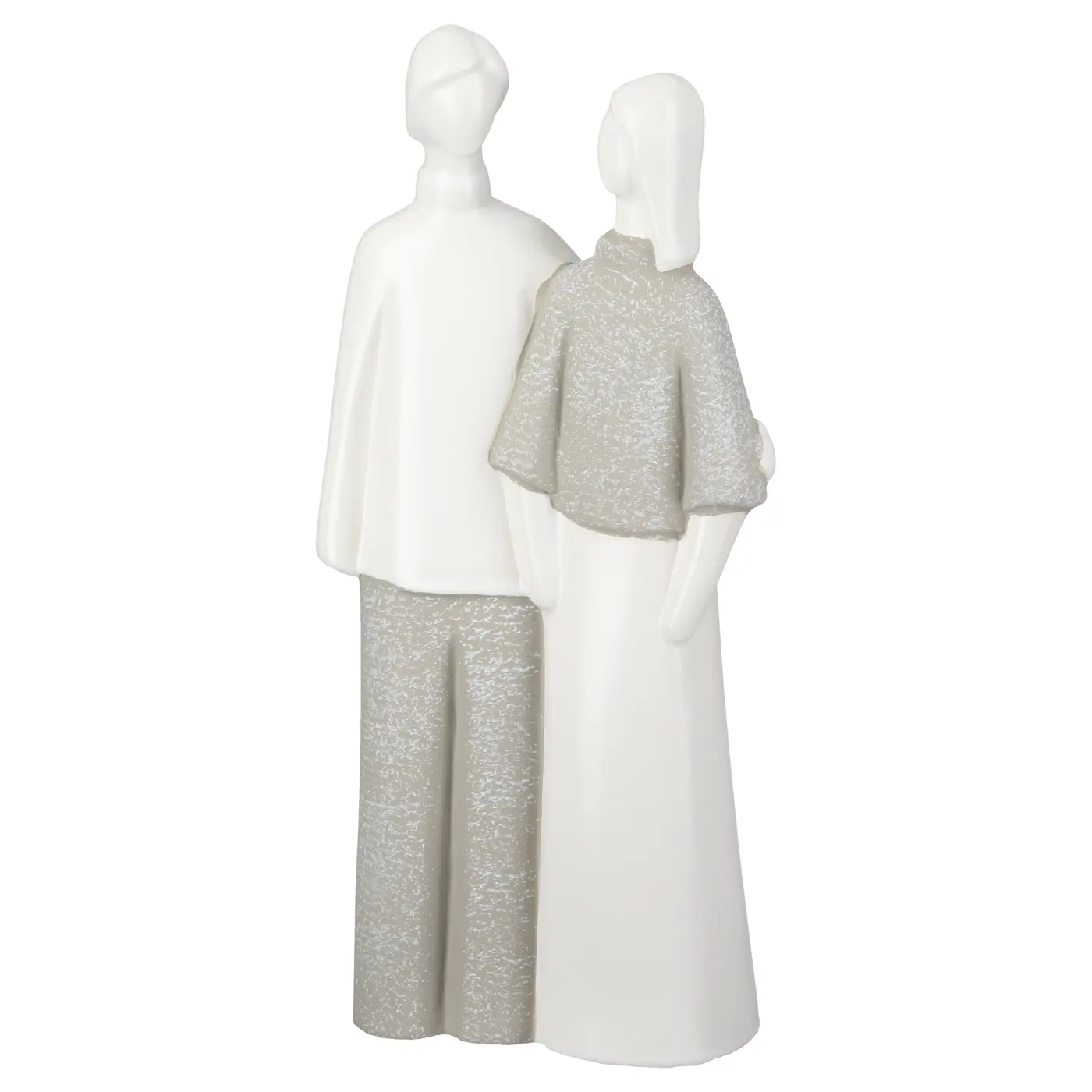 Gilde Dekoobjekt Paar grau, weiß 23,5 cm Keramik