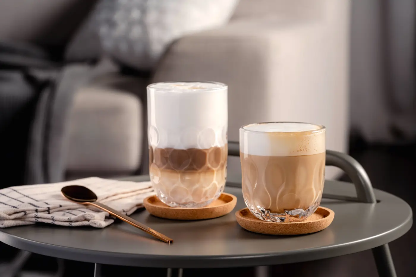 Leonardo 2er Set Kaffeegläser   Gocce transparent 220 ml